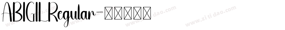 ABIGIL Regular字体转换